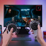 Geekria VR Extended Controller Grips Cover Compatible with Meta Quest 3, Anti-Collision Protection Frame Set, PC Clear Shell with Adjustable Straps, Handle Bumper Guard Kit (Clear)