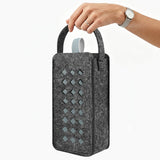Geekria Felt Speaker Pouch Compatible with Anker Soundcore 2, Bose SoundLink Flex, Protective Soft Skin, Replacement Portable Speakers Travel Carrying Sleeve (Black)