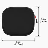 Geekria Headphones Pouch, Soft Shell Replacement Protective Travel Carrying Bag, Compatible with Skullcandy Crusher ANC 2, JBL Tour One M3, Sony WH-1000XM6 and More (Black)