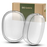 Geekria TPU Skin Cover Compatible with Apple AirPods Max Headphones, Scratch Protection Case / Earpieces Cover / Headset Speakers Skin Protector (Transparent)