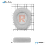 Geekria Comfort Mesh Fabric Replacement Ear Pads for JBL Quantum 100 Headphones Ear Cushions, Repair Parts (Grey)
