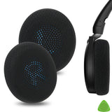 Geekria Comfort Mesh Fabric Replacement Ear Pads for Jabra Evolve2 65 (65MS 65UC USB)/ Evolve2 40 (40UC 40MS USB)/ Elite 45h On-Ear Wireless Headphones Ear Cushions, Repair Parts (Black)