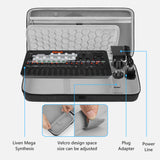 Geekria Audio Interface Carrying Case, Compatible with SONICWARE Liven Ambient Ø / 8bit Warps / MEGA SYNTHESIS / Texture Lab / XFM / Lofi-12, EVA Hard Shell Portable Travel Bag (Dark Gray)