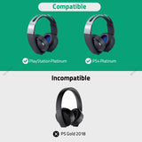 Geekria QuickFit Ear Pads Replacement for SONY PlayStation Platinum, PS4 Platinum Wireless Headphones (Not Compatible with PS Gold 2018), Repair Parts (Black)