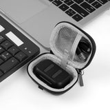 Geekria Shield Earbuds Case Compatible with Skullcandy EcoBuds, Dime 2 / 3, Smokin' Buds True Wireless Earbud, Replacement Hard Shell Travel Carrying Bag with Carabiner Clip (Dark Grey)
