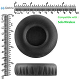 Geekria QuickFit Replacement Ear Pads for Beats Solo Wireless (Solo Bluetooth) (810-00012-00) (810-00012-01) Headphones Ear Cushions, Headset Earpads, Ear Cups Cover Repair Parts (Black)