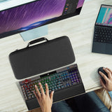 Geekria Full Size Keyboard Hard Shell Case Compatible with Corsair Galleon 100 SD/K100 RGB/K70 MAX, Razer BlackWidow V4 Pro, Travel Carrying Bag for 104-108 Key Computer Keyboard (Dark gray)