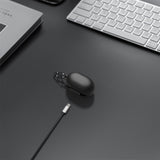 Geekria Silicone Case Cover Compatible with JBL Tune 115TWS True Wireless Earbuds, Earphones Skin Cover, Protective Carrying Case with Keychain Hook, Charging Port Accessible (Black)