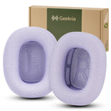 Geekria Comfort Mesh Fabric Replacement Ear Pads Compatible with Apple AirPods MAX (A2096), AirPods MAX2 (A3184) Headphones, Ear Cushions, Repair Parts (Purple)