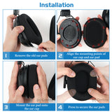 Geekria Comfort Mesh Fabric Replacement Ear Pads for Razer BlackShark V2 Pro 2023 Edition (Does Not Fit BlackShark V2/V2 Pro) Headphones Ear Cushions, Repair Parts (Black)