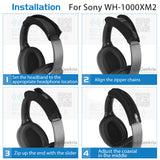 Geekria Earpad and Headband Cover Replacement for Sony WH1000XM2, MDR1000X Headphone / Ear Cushion / Replacement Ear Pads / Earpads + Headband Protector / Headband Sleeve / Headband Padding
