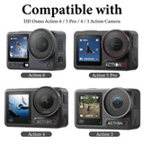 Geekria for Creators Windslayer Cover Wind Muff Compatible with DJI Osmo Action 6, 5 Pro, 4, 3 Action Camera, Housing Frame Case, Video Noise Reduction Sponge Accessories (Black / 2 Pack)