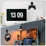 Geekria Magnetic Headphone Holder, Headset Hooks, Gaming Controller Stand for PS5, PS4, Xbox One, Nintendo Switch, Compatible with Sennheiser, Bose, Beats, Razer, HyperX, Sony (Black)