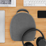 Geekria Shield Headphones Case Compatible with Sony WH-1000XM4, WH-1000XM3, WH-CH720n, Replacement Protective Hard Shell Carrying Bag with Cable Storage (Microfiber Grey)