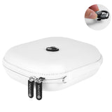 Geekria Shield Kids Headphones Case with Personalized Shoe Charm, Replacement Hard Shell Travel Carrying Bag with Cable Storage Compatible with JBL JR 310BT, Tune 600BTNC Headsets (White)