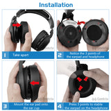 Geekria QuickFit Replacement Ear Pads for Razer Man O' War 7.1 Wireless / Wired, Destiny 2 / Overwatch Tournament Edition Gaming Headphones Ear Cushions, Ear Cups Cover Repair Parts (Black)