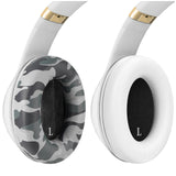 Geekria SNAP Ear Pads Replacement Kit for Beats Studio Pro Headphones, Magnetic Easy Switch Ear Cushions in Seconds, Repair Parts (White + Camouflage, 2 Pairs)
