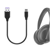 Geekria Type-C Headphones Short Charger Cable Compatible with Bose QuietComfort, SoundLink Plus, QC Ultra/45, 700, Ultra Open Earbuds, USB to USB-C Replacement Charging Cord (1ft / 30cm)