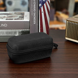 Geekria Nylon Speaker Case Cover, Compatible with Marshall Emberton II, Replacement Hard Shell Portable Speaker Protective Carrying Bag with Cable Storage (Black)