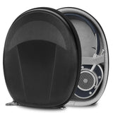Geekria Shield Case Compatible with Master & Dynamic MH40, MW65, MW60, M&D MW50+, MG20 Wireless Headphones, Replacement Protective Hard Shell Travel Carrying Bag with Cable Storage (Black)