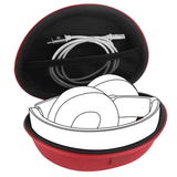 Geekria Shield Headphones Case Compatible with Sennheiser Momentum 2.0, Logitech H900, H800, H600 Case, Replacement Hard Shell Travel Carrying Bag with Cable Storage (Luxe Red)