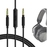 Geekria Audio Cable with Mic Compatible with V-MODA Crossfade LP/2 Headphones, 1/8" (3.5mm) to 3.5mm Replacement Stereo Cord with Inline Microphone and Volume Control (4 ft/1.2 m)