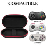 Geekria Carrying Case Compatible with 8Bitdo NEOGEO, M30, SN30 Pro Wireless Bluetooth Controller, Hard Shell Travel Case, Durable Storage Bag (Black and Red)