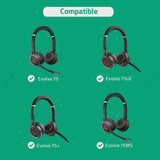 Geekria Sport Cooling-Gel Replacement Ear Pads Compatible with Jabra Evolve 75UC/ 75/ 75+/ 75MS (Not fit for Jabra Evolve2 75 PC Wireless) Headphones, Ear Cushions (Black)