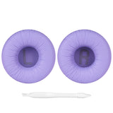 Geekria QuickFit Leatherette Replacement Ear Pads for JBL JR300, JR300BT, T450BT, T500BT, Tune500, Tune 500BT, Tune 510BT, Tune 520 Headphones, Ear Cushions (Purple)