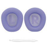 Geekria Comfort Mesh Fabric Replacement Ear Pads for JBL Quantum 100 Headphones Ear Cushions, Repair Parts (Purple)