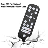 Geekria PS5 Remote Cover Skin Silicone Case, Shock-Absorption Washable, Full Body Silicone Protective Case for PS5 Remote Control (Black)
