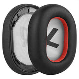 Geekria QuickFit Replacement Ear Pads for Plantronics BackBeat PRO 2/PRO 2 Special Edition, Voyager 8200 UC Headphones Ear Cushions (Black/Red)
