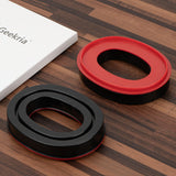 Geekria Gel Ear Pads for 3M WorkTunes (90541, 90542, 90543, 90544)/ Peltor Sport (Tactical TAC100/ 300/ 500)/ ZOHAN (EM033/ 037/ 042)/ PROHEAR(032/033/037) Headphones (Black + Red)