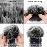 Geekria for Creators Furry Windscreen Compatible with ZOOM H6 essential Recorder, Mic DeadCat Muff, Windbuster, Fluff Cover, Portable Digital Recorder (Grey / 2 Pack)