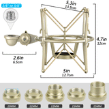 Geekria for Creators Microphone Shock Mount Compatible with Neumann TLM 103, TLM 102, U 87 Ai, TLM 67 Mic Anti-Vibration Suspension Adapter Clamp Mic Holder Clip (Champagne / Metal)