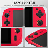 Geekria Silicone Protective Case Compatible with New Nintendo Switch 2, Split Design Shockproof Anti-Scratch Shell, Game Accessories (Red)