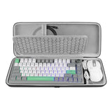Geekria 75% Keyboard and Mouse Combo Carrying Case, Compatible with AULA F75 Pro/S75 PRO, Keychron K2 Version 2/Q1 HE, ASUS ROG Azoth 75%, Redragon K673 PRO, 84 Keys Hard Shell Travel Bag
