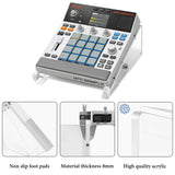 Geekria Audio Sampler Acrylic Desktop Stand, Compatible with Akai Professional MPC Sample Portable Groovebox, Ergonomic Tilt Angle Design for Portable Sampler