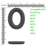 Geekria QuickFit Replacement Ear Pads for Bose SoundTrue, AE2, AE2i, AE2w Around-Ear Headphones Ear Cushions, Headset Earpads, Ear Cups Cover Repair Parts (Dark Grey)