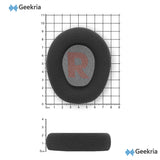 Geekria Comfort Mesh Fabric Replacement Ear Pads for JBL Quantum 100 Headphones Ear Cushions, Repair Parts (Black)