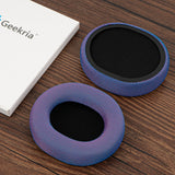Geekria Mesh Fabric Replacement Ear Pads Compatible with Sony WH-CH700N, WH-CH710N, WH-CH720N Headphones Ear Cushions, Repair Parts (Pink-Blue Gradient)