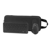 Geekria Keyboard Hard Shell Travel Case Compatible with Logitech MX Keys Mini + MX Master 4 / 3S, Computer Keyboard and Mouse Combo Carrying Bag (Dark Grey)