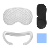 Geekria VR Accessory Kit Compatible with Apple Vision Pro, Protective Shell, Silicone Face Pad Cover, Dustproof Lens Protector, Comfortable Replacement Parts Set