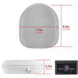 Geekria Shield Headphones Case Compatible with Sony, Bose, EDIFIER, Audio Technica and More, Replacement Hard Shell Travel Carrying Bag with Cable Storage (White)