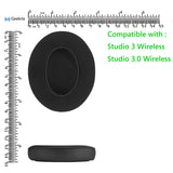 Geekria Sport Cooling-Gel Replacement Ear Pads for Beats Studio 3 Wireless (A1914) Headphones Ear Cushions, Repair Parts (Black)