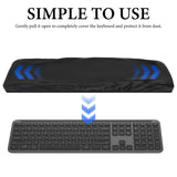 Geekria Full Size Keyboard Dust Cover, Ice Silk Elastic Cover for 104 Keys Computer Keyboard, Compatible with Logitech MK955/ MK950/ MX Keys S/ MX Keys Advanced, Redragon K556, Keychron K10