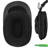 Geekria Comfort Velour Replacement Ear Pads for SONY MDR-7506, MDR-V6, MDR-V7, MDR-CD900ST Headphones Ear Cushions, Repair Parts (Black)