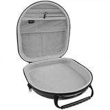 Geekria Shield Headphones Case for Lay Flat On-Ear Headphones, Replacement Hard Shell Travel Carrying Bag with Cable Storage, Compatible with Soundcore Q45, B&O H95 Headsets (Black)