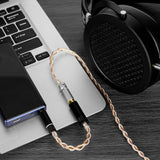 Geekria 2.5mm Balanced Male to 4.4mm Balanced Female Headphones Adapter, Copper and Silverplated Upgrade Cable Conversion Audio Dongle Cable (0.5ft)