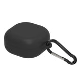 Geekria Silicone Case Cover Compatible with SAMSUNG Galaxy Buds FE True Wireless Earbuds, Protective Earphones Skin Cover with Keychain Hook, Charging Port Accessible (Black)